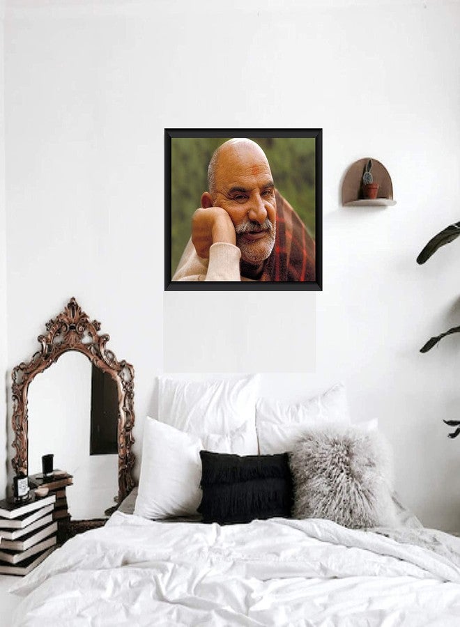 ZIG-ZAG Neem Karoli Baba Photo Picture Frame For Wall / Table Size Medium ( 13.5x9.5 inches, Acrylic Glass) Horizontal,Black - Image 2